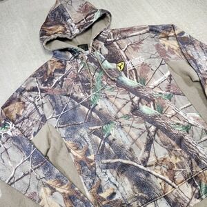 Scent Shield Camo Hoodie Men Medium Fleece Realtree Bone Collector Hunting